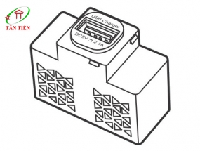 Ổ USB loại đơn 5V-2.1A, Sino-Vanlock, mã S30USB