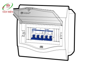 Tủ điện âm tường mặt nhựa vanlock 5-8 đường  SINO V4FC5/8SA