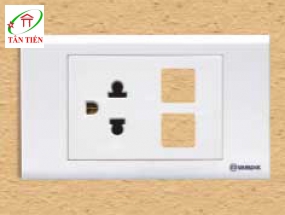 Ổ cắm 3 chấu 16A với 2 lỗ S18UEXX Sino
