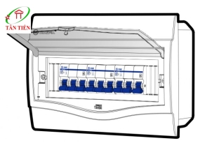 Tủ điện âm tường mặt nhựa vanlock 9-12 đường  SINO V4FC9/12SA