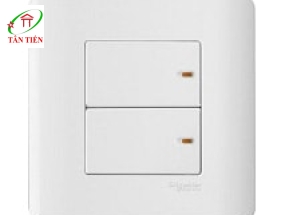 Bộ công tắc đôi 1 chiều  Schneider E8432_1_G19 ZENcelo