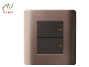 Bộ công tắc đôi 1 chiều  Schneider E8432_1_SZ_G19 ZENcelo