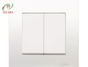 Bộ công tắc đôi 1 chiều Schneider KB32_1_WE_G19 Vivace 