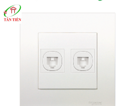 Bộ ổ cắm điện thoại đôi Schneider KB32TS Vivace 
