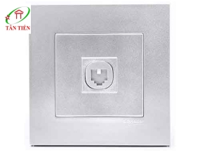 Bộ ổ cắm điện thoại đơn Schneider KB31TS_AS Vivace 
