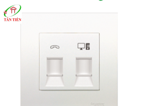 Bộ ổ cắm điện thoại và mạng cat5e Schneider KB32TS_RJ5E Vivace