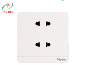 Bộ ổ cắm đôi 2 chấu  Schneider E83426U2_WE_G19 AvatarOn A 