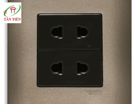 Bộ ổ cắm đôi 2 chấu Schneider E84426U2_SZ_G19 ZENcelo 