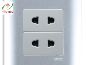 Bộ ổ cắm đôi 2 chấu USB đôi  Schneider E84426U2_SA_G19 ZENcelo