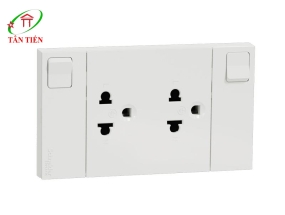 Bộ ổ cắm đôi 3 chấu 16A có công tắc M3T_SIS_WE Schneider AvatarOn A