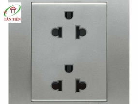 Bộ ổ cắm đôi 3 chấu Schneider KB426UES2_AS_G19 Vivace