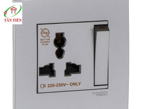 Bộ ổ cắm đơn đa năng  Schneider KB113LS_AS_G19 Vivace