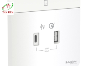 Bộ ổ sạc USB đôi  Schneider E8332USB_WE_G19 AvatarOn A