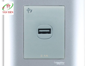 Bộ ổ sạc USB đơn   Schneider E8431USB_SA_G19 ZENcelo