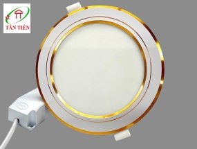 Đèn Led âm trần slim viền vàng ánh sáng vàng 12W Nanoco NSD123G135