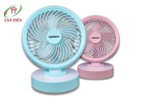 Quạt sạc màu hồng, 7W Nanoco NRF6213P