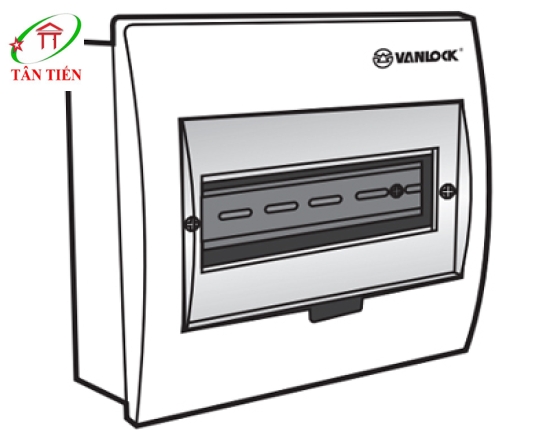 Tủ điện âm tường mặt nhựa 4-8 đường  SINO E4FC4/8SA