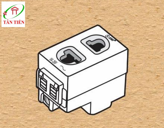 Ổ cắm đơn 2 chấu có màn che 16A  Sino S18CCU