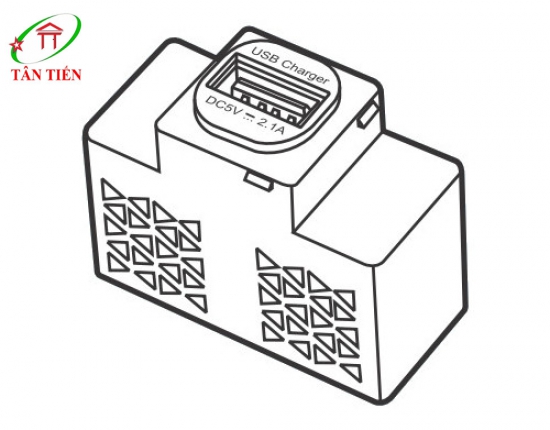 Ổ USB loại đơn 5V-2.1A, Sino-Vanlock, mã S30USB