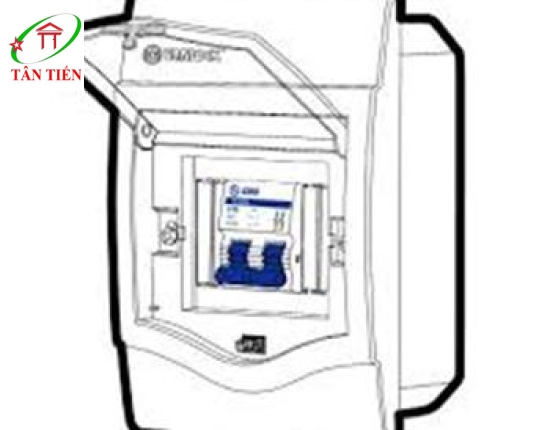 Tủ điện âm tường mặt nhựa vanlock 2-4 đường  SINO V4FC2/4SA