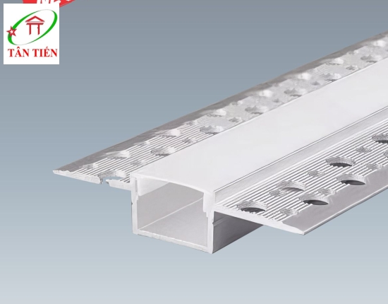Thanh nhôm led âm viền Anfaco, 1.5m A20-2T