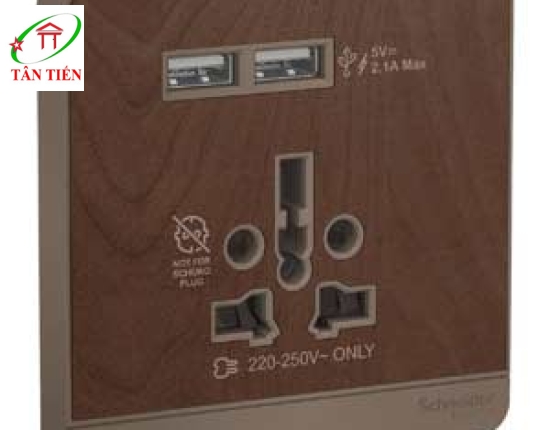 Bộ ổ cắm đa năng  Schneider E8342616USB_WD AvatarOn A