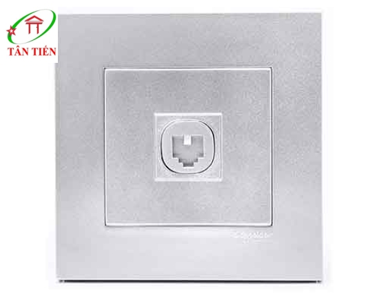Bộ ổ cắm điện thoại đơn Schneider KB31TS_AS Vivace 