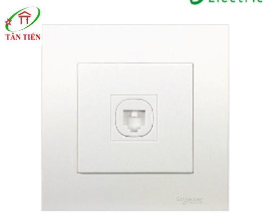 Bộ ổ cắm điện thoại đơn Schneider KB31TS_WE Vivace