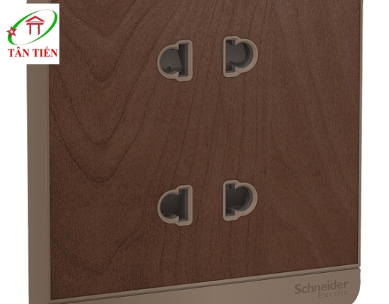 Bộ ổ cắm đôi 2 chấu Schneider E83426U2_WD_G19 AvatarOn A 