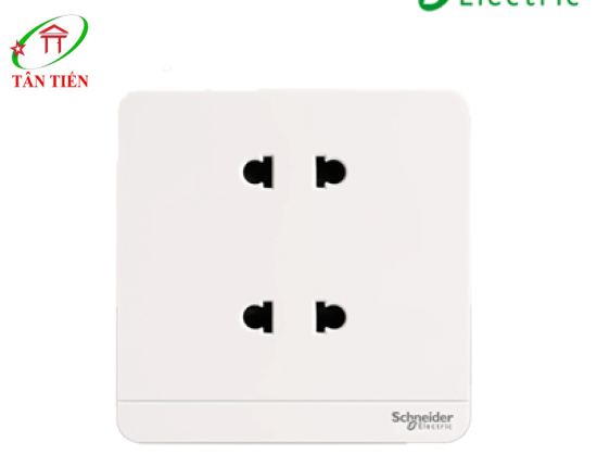 Bộ ổ cắm đôi 2 chấu  Schneider E83426U2_WE_G19 AvatarOn A 