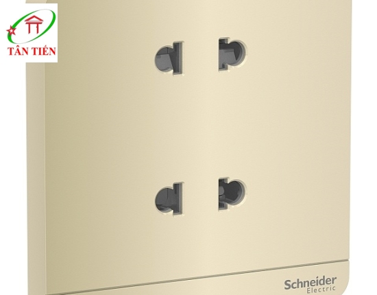Bộ ổ cắm đôi 2 chấu  Schneider E83426U2_WG_G19 AvatarOn A 