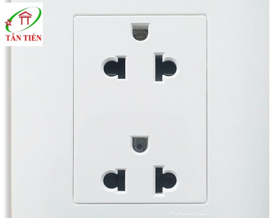 Bộ ổ cắm đôi 3 chấu   Schneider E84426UES2_WE_G19  ZENcelo
