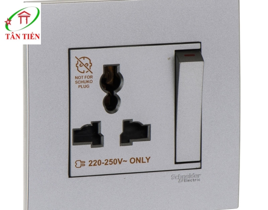Bộ ổ cắm đơn đa năng  Schneider KB113LS_AS_G19 Vivace