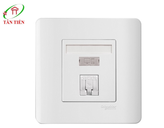 Bộ ổ cắm mạng cat6 đơn  Schneider E8431RJS_6_G19 ZENcelo
