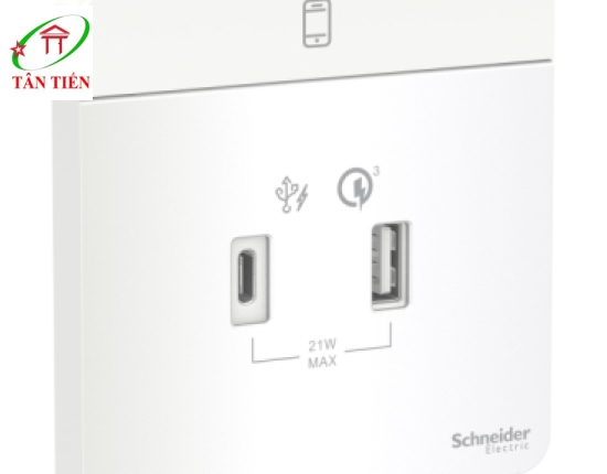 Bộ ổ sạc USB đôi  Schneider E8332USB_WE_G19 AvatarOn A