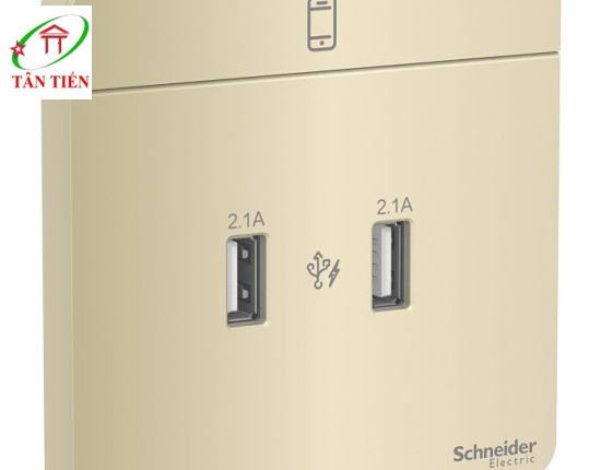 Bộ ổ sạc USB đôi  Schneider E8332USB_WG_G19 AvatarOn A