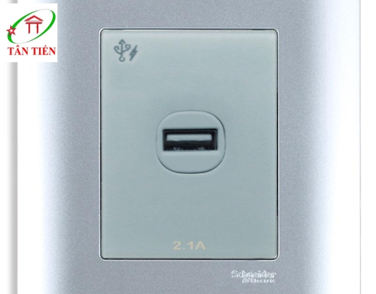 Bộ ổ sạc USB đơn   Schneider E8431USB_SA_G19 ZENcelo