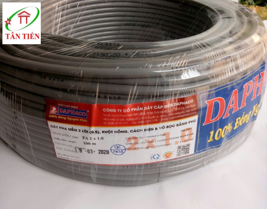Dây pha xám 2x8.0 Daphaco