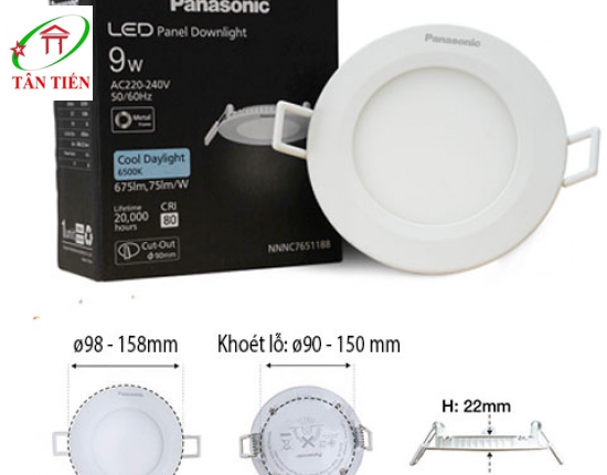 Đèn led âm trần 9w siêu mỏng Panasonic NNNC7655188