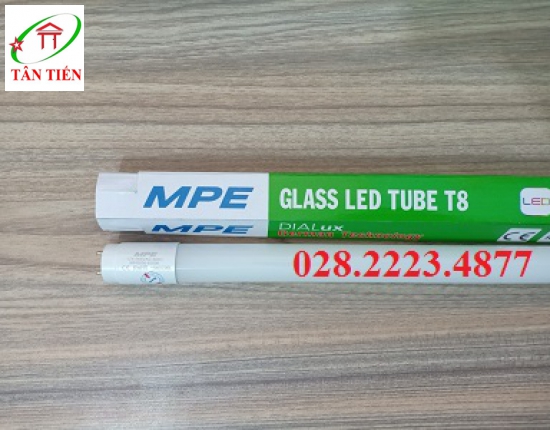 Đèn led tube 0.6m thủy tinh MPE GT8-60T