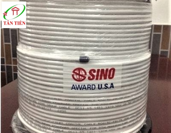 Dây Tivi SP trắng liền nguồn RG59/CCS+2cx0.4/SP/TR/CCS/SP