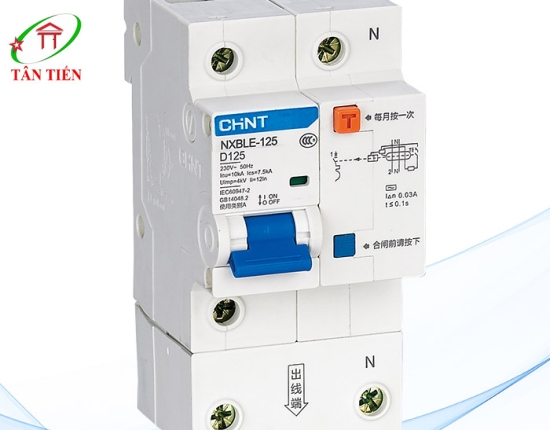RCBO 2P 80A 300mA 10KA CHINT NXBLE-125-1P+N-C80-300mA