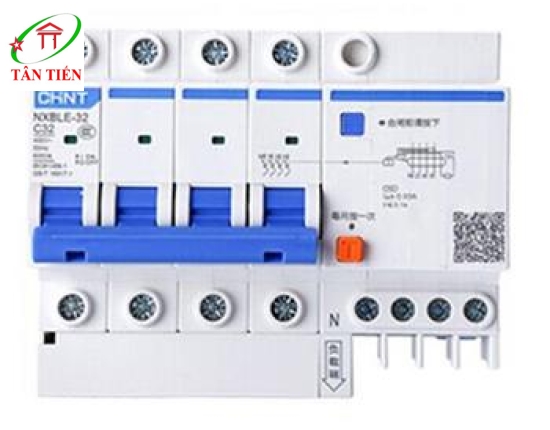 RCBO 4P 25A 30mA 6KA CHINT NXBLE-32-4P-C25-30mA
