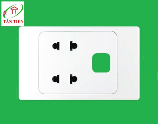 Ổ CẮM ĐÔI 2 CHẤU + 1 LỖ MPE A20US2XN