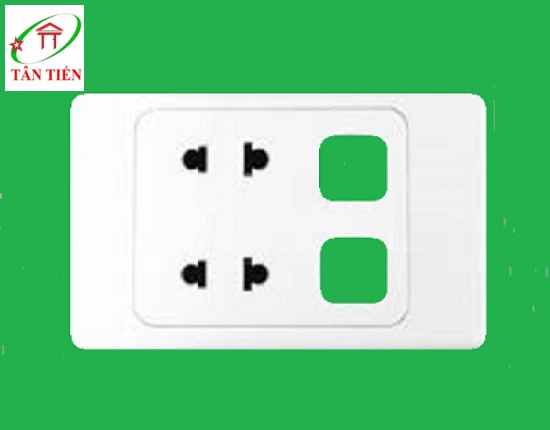 Ổ CẮM ĐÔI 2 CHẤU + 2 LỖ MPE A20US2XXN