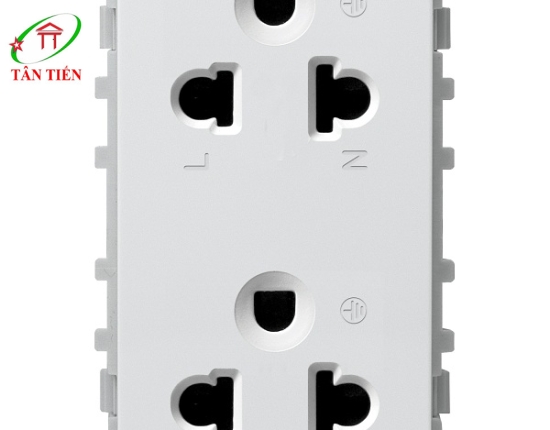 Ổ cắm đôi 3 chấu  Schneider 84426LUES2_WE_G19 ZENcelo A 