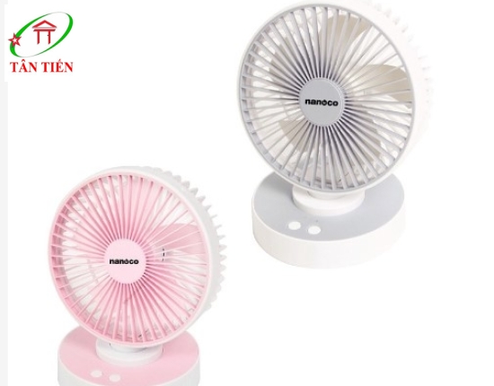 Quạt sạc màu hồng, 5W Nanoco NRF6215P