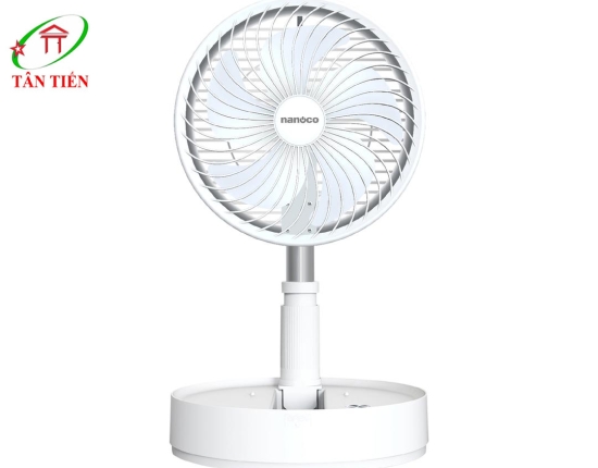 Quạt sạc màu trắng, Nanoco NFF1618W
