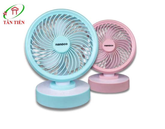 Quạt sạc màu hồng, 7W Nanoco NRF6213P