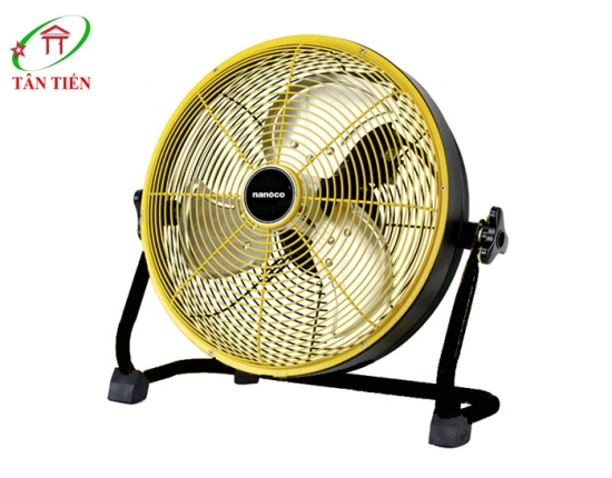 Quạt sạc sàn màu vàng, (16 inch) 20-29W Nanoco NNRF1640L